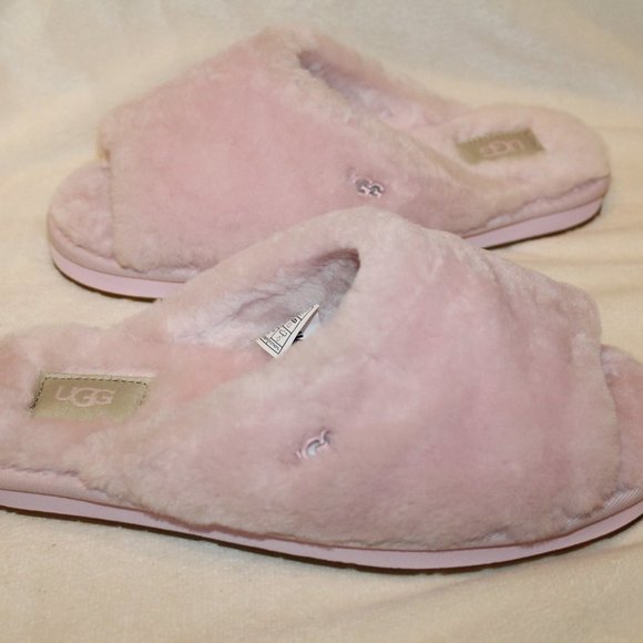 NIB UGG ANNIA WOMEN'S SHEARLING SLIP ON SLIPPERS PINK - Picture 2 of 7